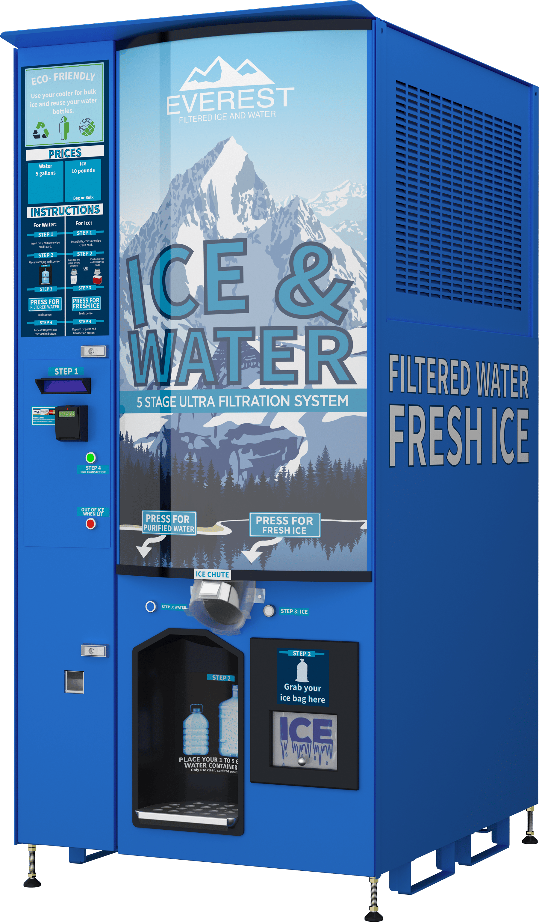 Everest Ice & Water vending machine rendering