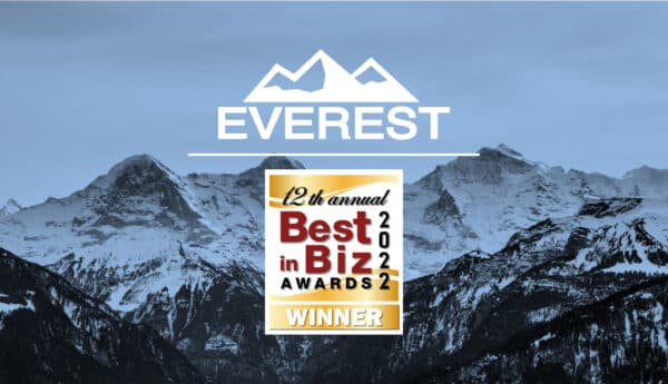 Everest is a Gold Winner with the Best in Biz Awards